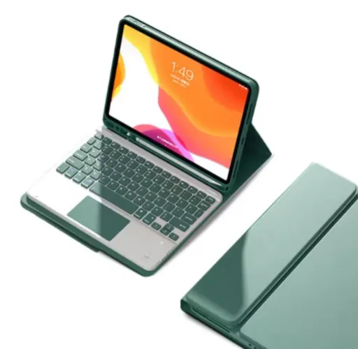 Capa teclado ipad 9/10/11 air 4/5/6 10.2 10.9 11 pol + película paper 