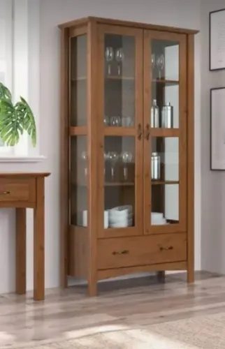 Cristaleira Madeira Maciça De Demolição 180x90cm