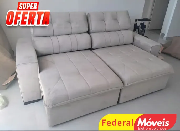 Sofá Retrátil e Reclinável 2,30m - Super Oferta!