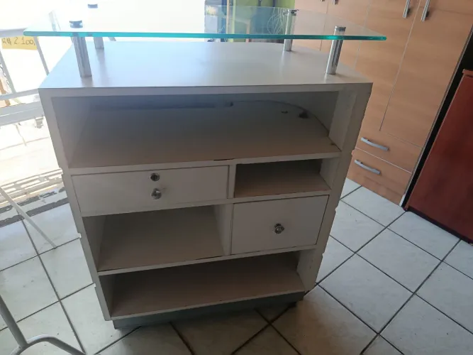 Balcão Atendimento com rodas e gavetas