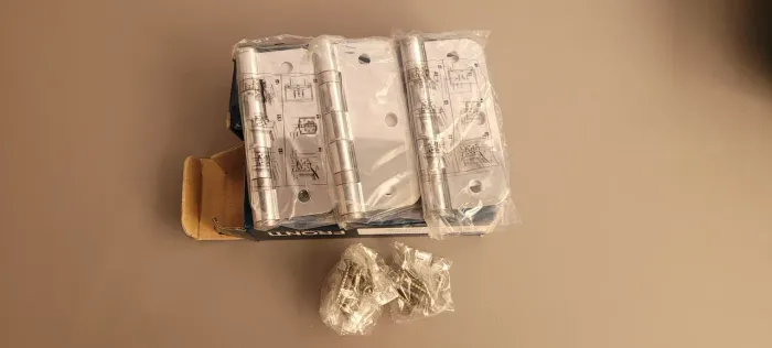 Kit 2 caixas de dobradiças de inox polido reforçadas