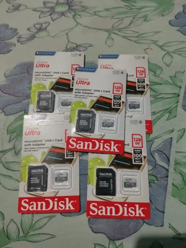 Temos cartão de memória 128 gigas promoção