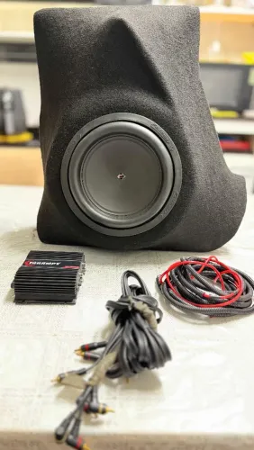 Auto falante subwoofer Slim Falcon SS360 10" 180Watts / Módulo Taramps TS 400X4