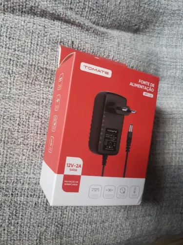 Fonte De Alimentação Tomate 12V 2A Bivolt - MTT-122 p modem hd externo roteador eletrônico