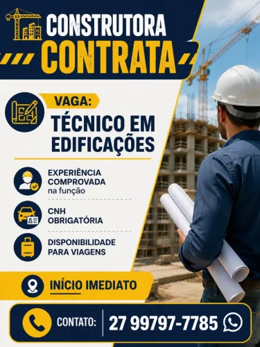Contrata-se tecnico edificação