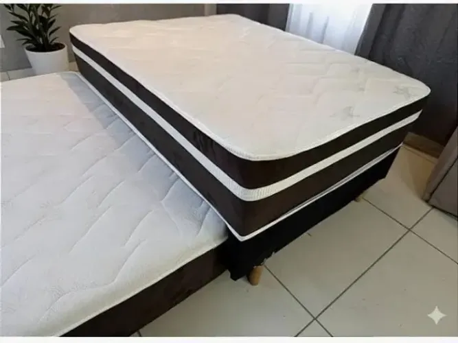 Bicama Box Solteiro Spring Flex Molas Ensacadas Espuma D28