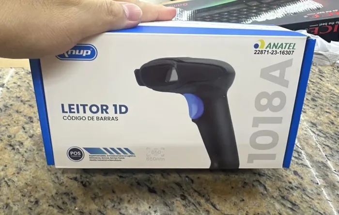 Leitor de Código de Barras 1D Knup KP-1018A,