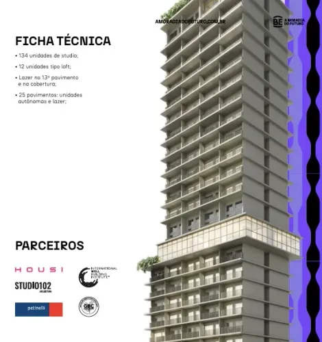 Loft 1 Quarto, 28 m² e 1 Vaga na Zona 01- Maringá/PR