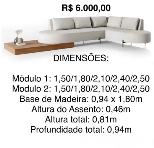 Sofá alto padrão NOVO! Higienizado e impermeabilizado 