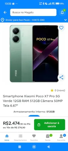Xiaomi Poco X7 Pro 5G Semi Novo