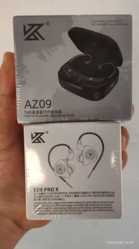 Kit KZ: Fone KZ EDX Pro X + Adaptador KZ AZ09 Bluetooth 5.4 [Novo, Lacrado]