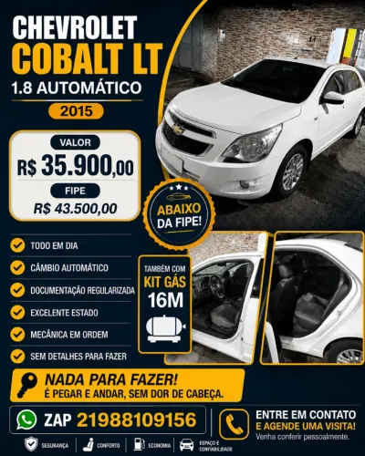Chevrolet Cobalt LT 1.8 8V Econo.flex 4P Aut. 2015
