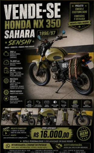 NX 350 Sahara: um clássico customizado!