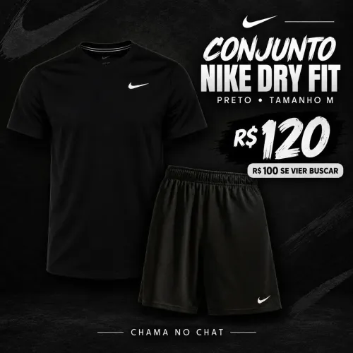 Conjunto dry fit da Nike preto