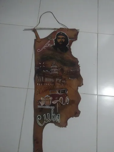Quadro em couro de Che guevara