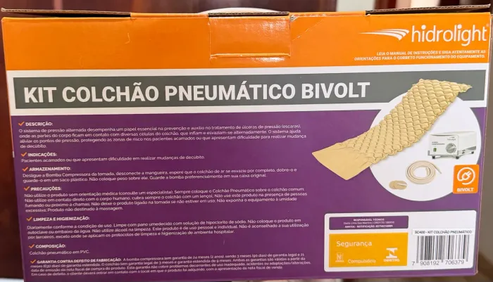Colchão Pneumático Bivolt Hidrolight SC400 - Usado 1 vez - Estado de novo