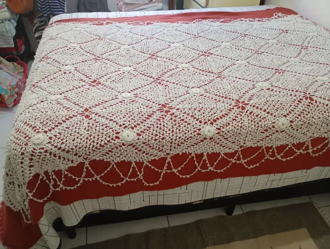 Colcha em crochê para cama de solteiro II