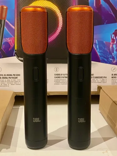 2 Microfones JBL Encore boombox Party box wireless