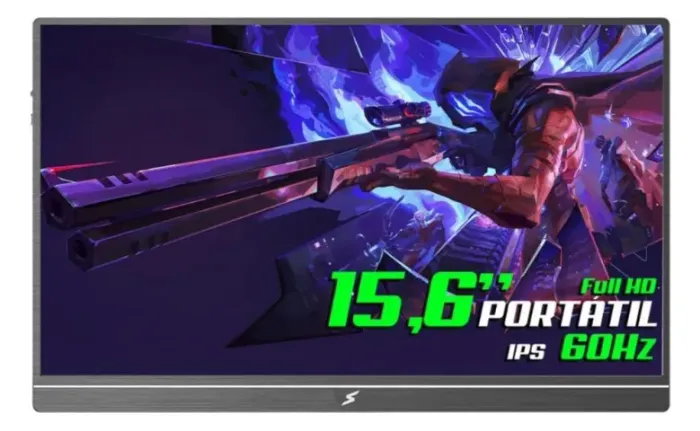 Monitor Portátil SuperFrame Preview V2 15.6 Pol FullHD 60Hz IPS Mini-HDMI/USB-C
