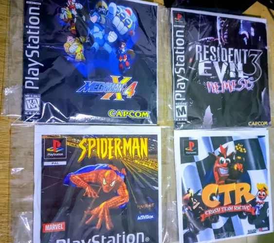 Jogos PS1 repro - resident evil 3 e megaman x4 