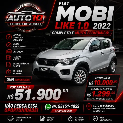 Fiat Mobi Like 1.0 Fire Flex 5P. 2022