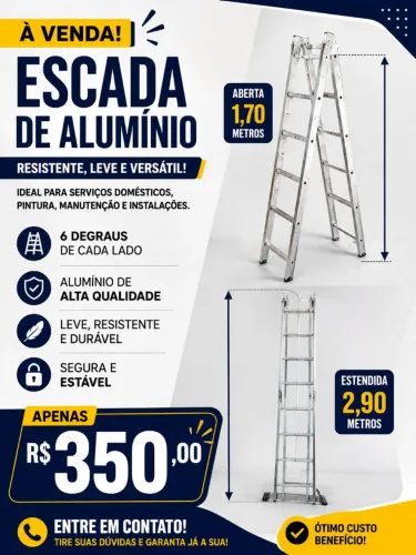 Vendo escada de alumínio