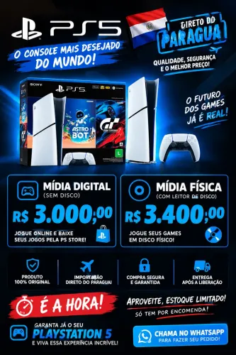 PS5 ENCOMENDA E PRONTA ENTREGA PARAGUAI