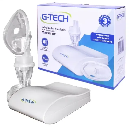 Nebulizador/Inalador G-Tech Compact DC1 - Usado Apenas 1 Vez