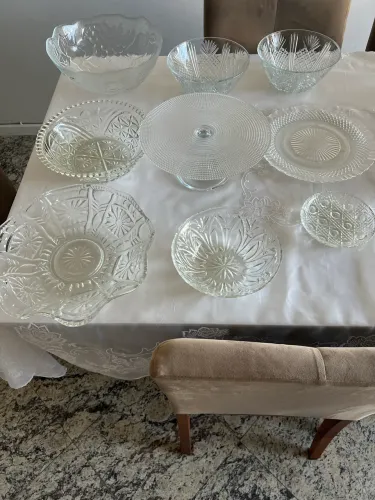 Travessas em vidro! 9 peças.