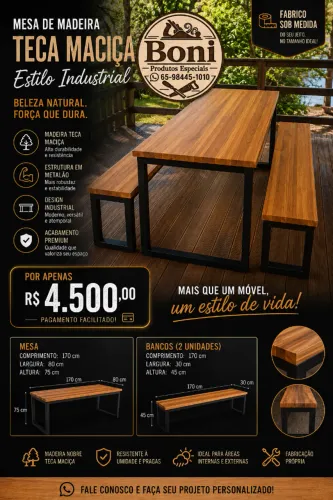 Mesa de Madeira Teca