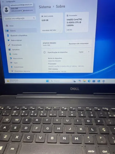 NOTEBOOK DELL TELA 15.6 INTEL I5 8 GB 1TB