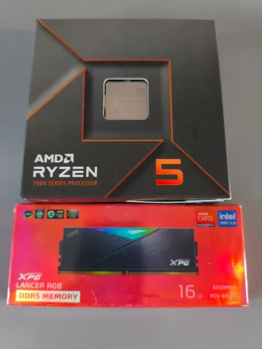 Kit Ryzen 7600x + 16gb DDR5 memória ram xgp 5200MHZ