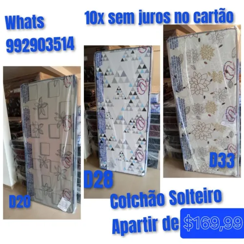 Colchão solteiro novo D20 /D28/D33 10x sem juros no cartão
