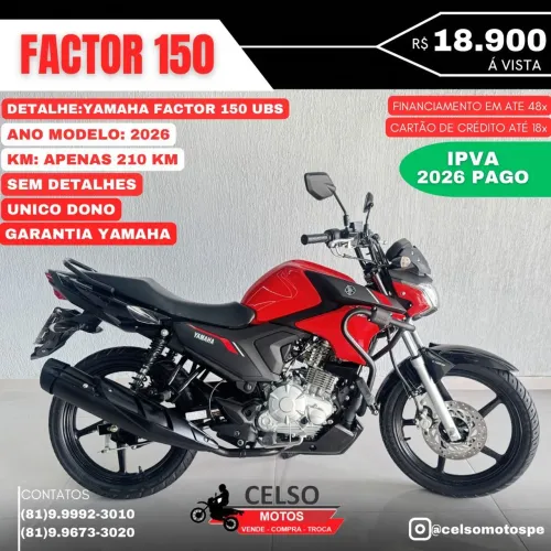 Factor 2026 c/200km IPVA26 Pago Financio em até 48x aceito sua moto