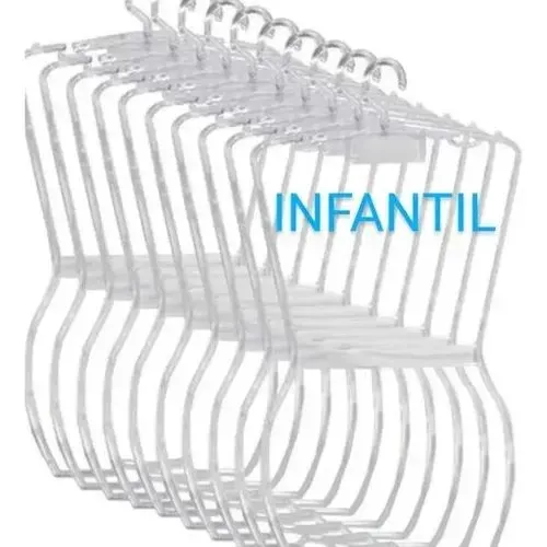 Kit 10 Cabides Silhueta Infantil Acrílico