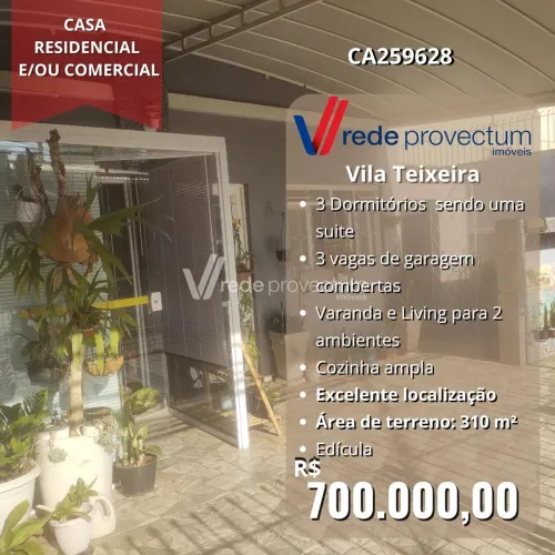 casa - Vila Teixeira - Campinas