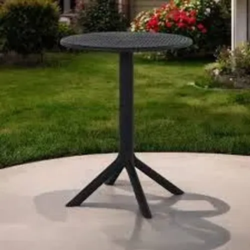Mesa Para Jardim Drops com diametro de 60 cm Preto com proteção UV