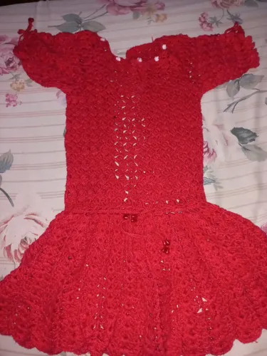 Vestido de tricô infantil
