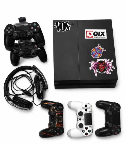 Ps4 6 jogos mídia digital 4 controles, headset 