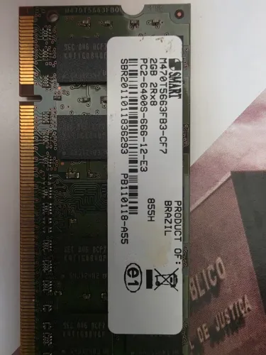 memoria ram DDR2 2 GB Notebook