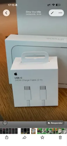 Cabo carregador Apple 240w 2 metros