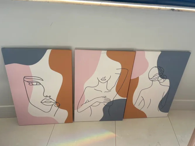 Quadros de silhuetas femininas