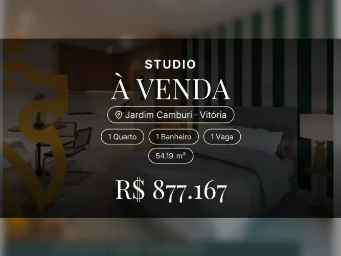 Viva com Estilo: Studio Moderno em Jardim Camburi, Vitória