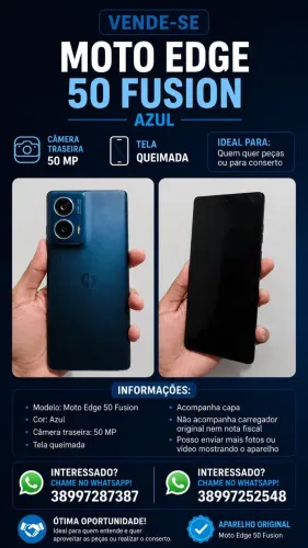 vende-se moto edge 50 fusion