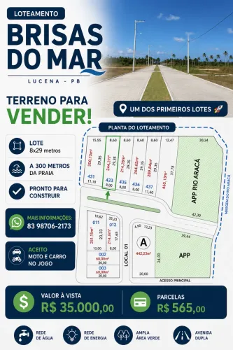 Terreno em Lucena