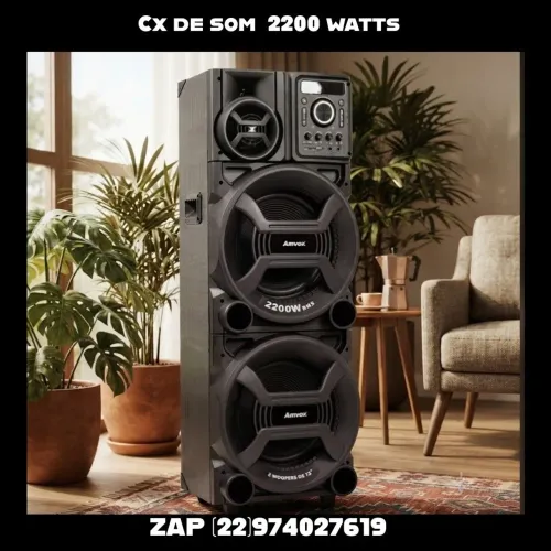 Cx de som 2400 watts estudo troca