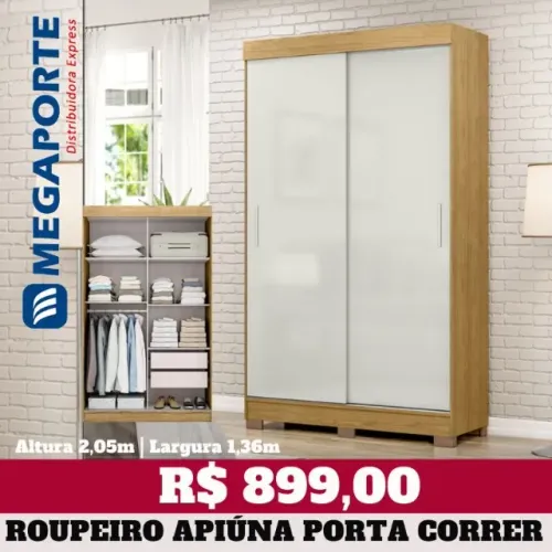 Guarda Roupa Solteiro 2 Portas 2 Gavetas (Novo) Entrega Grátis! 