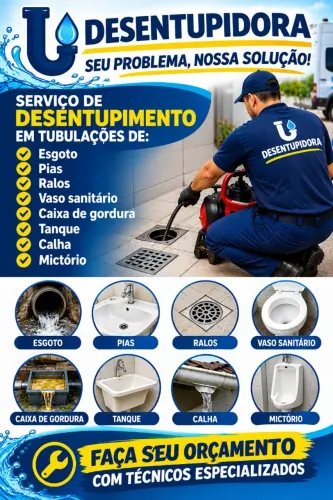 Desentupidora temos a solução