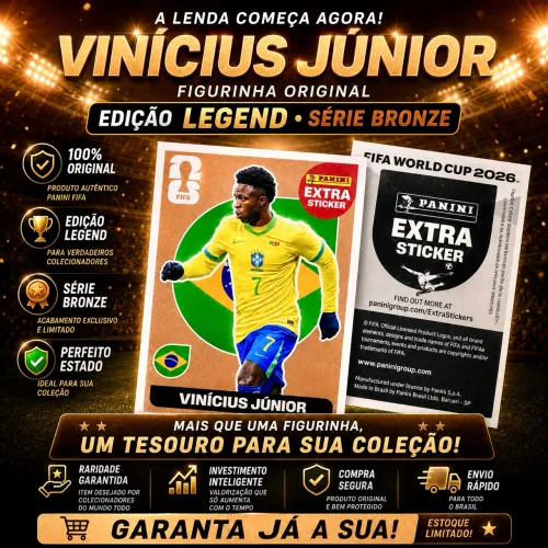 Figurinha do vini jr LEGEND BRONZE ORIGINAL