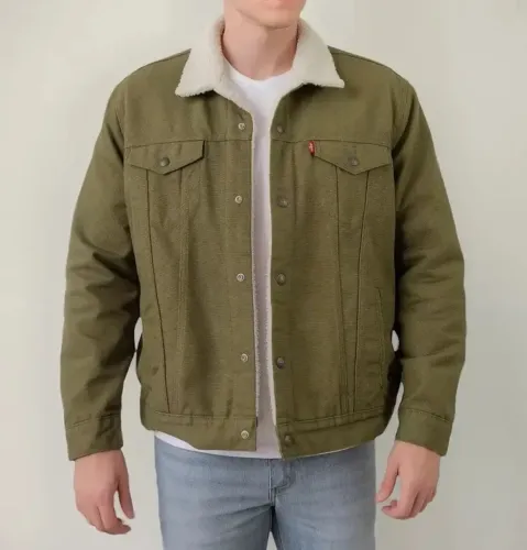Jaqueta Levi's verde sherpa